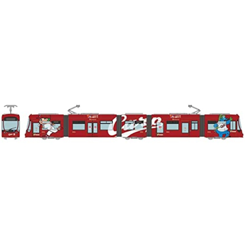 Railway Collection Hiroshima Electric Railway Type 5100 Class No. 5104 Green Mover Max Hiroshima Toyo Carp Design