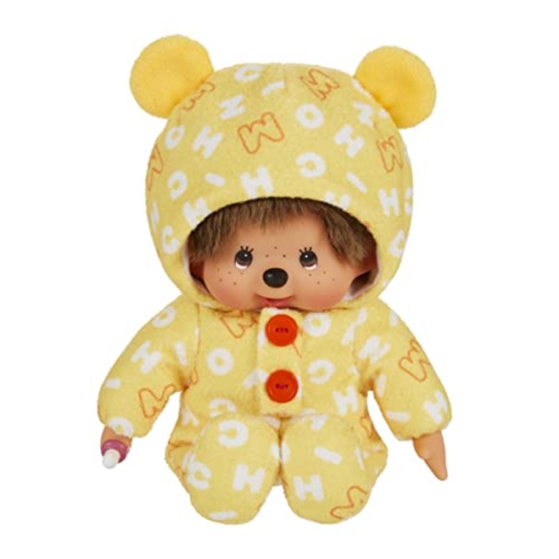 Printed Rompers S Monchhichi-kun Plush Yellow