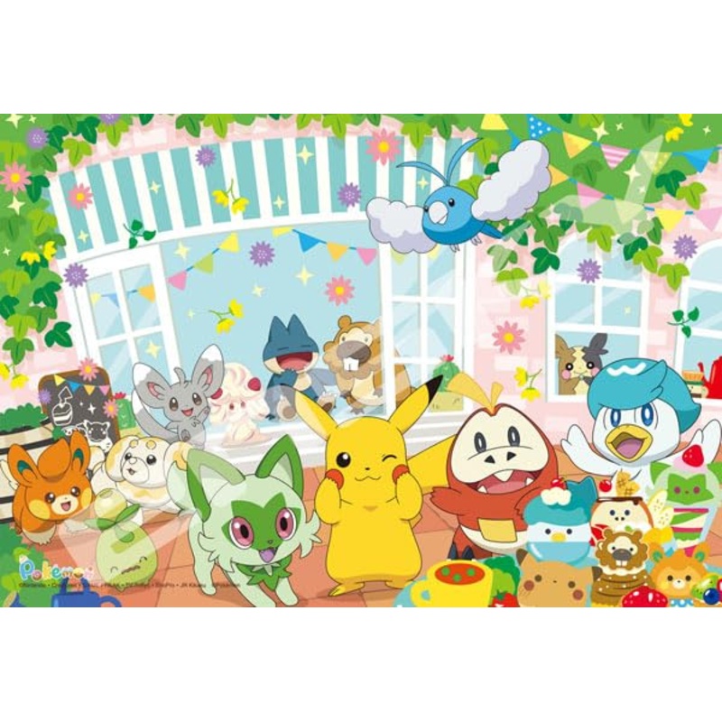 "Pokemon" Jigsaw Puzzle 108 Large Piece 108-L791 Pikachu Cafe Party