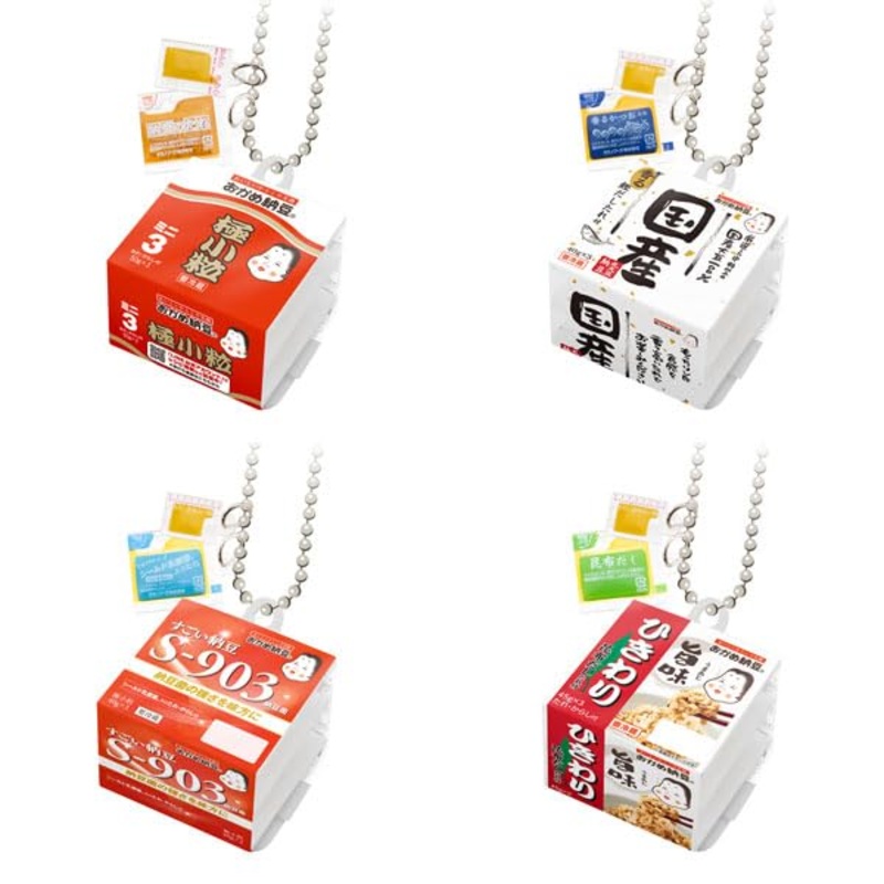 Okame Natto Ball Chain Mascot Mascot Box