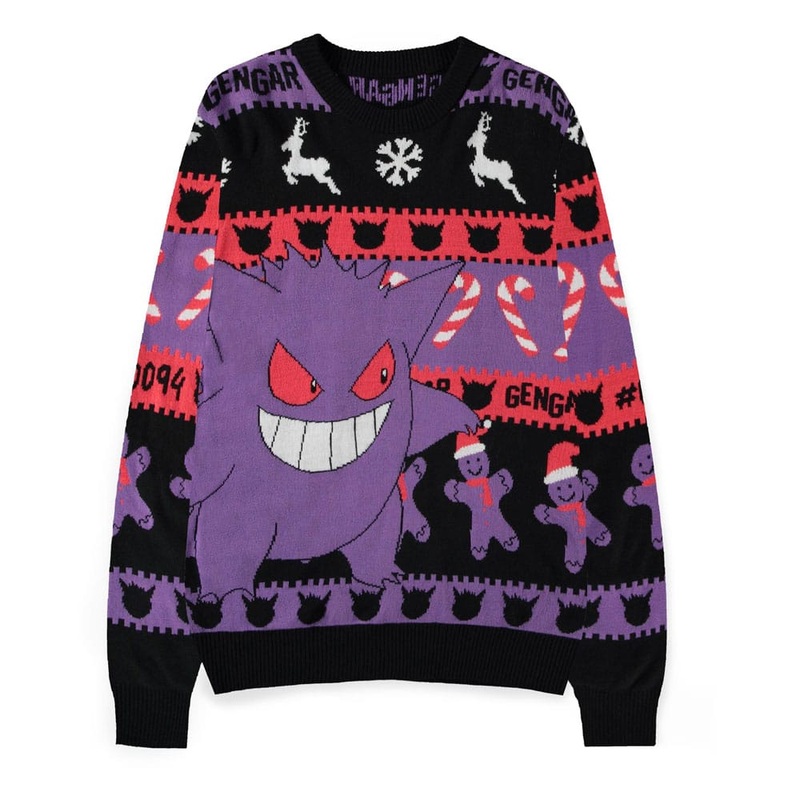 Pokmon Sweater Gengar (Christmas Jumper) Size L