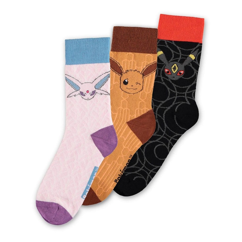 Pokmon Socks 3-Pack Eevee Evolution 2.0 43-46