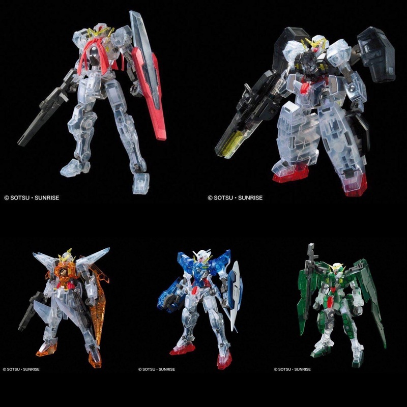 HG Gundam 00 1ST Season Clear Set 1/144 5 stk. gundams!