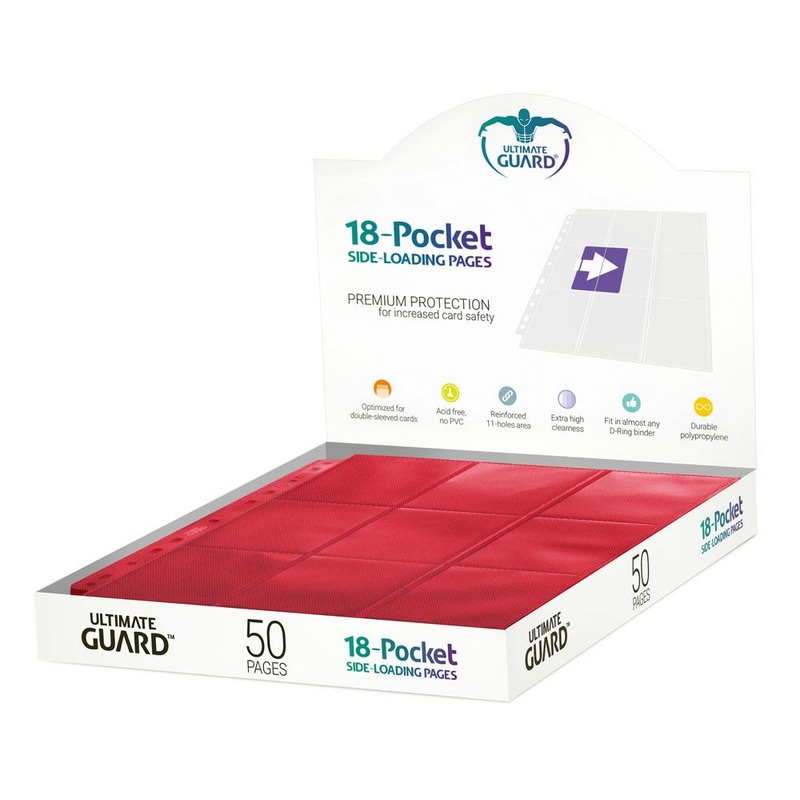 Ultimate Guard 18-Pocket Pages Side-Loading Red (50)