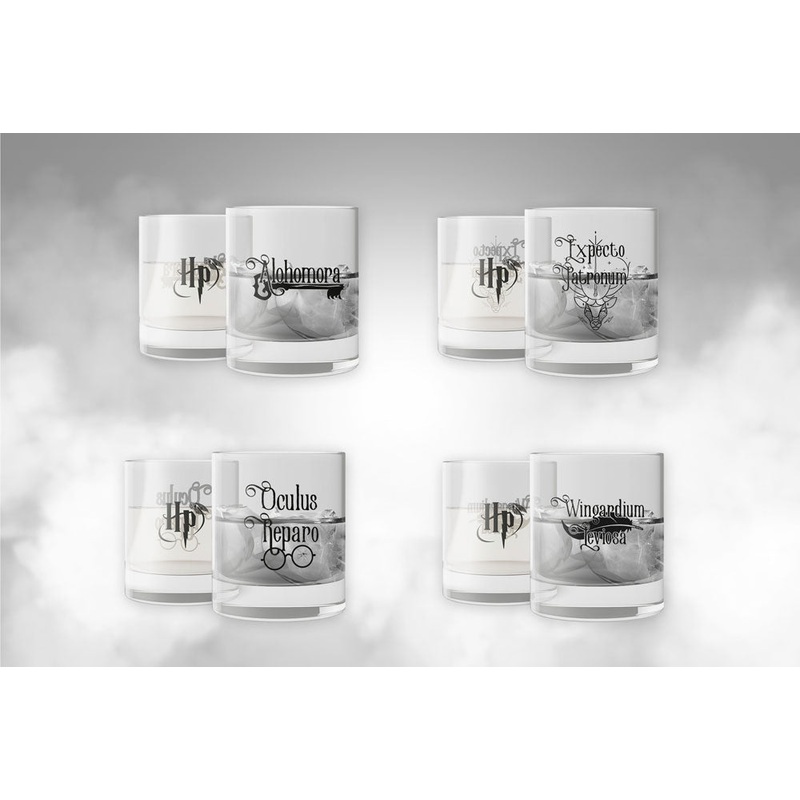 DC Comics Crystal Glasses 4-Pack Spells