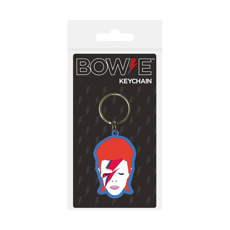 David Bowie Rubber Keychain Aladdin Sane 6 cm