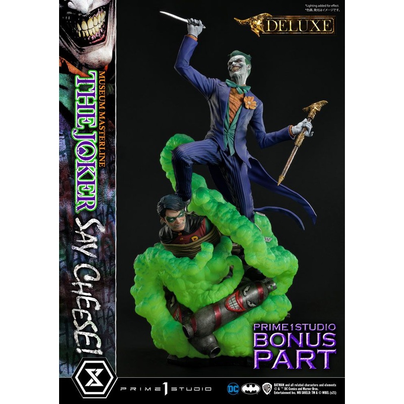 DC Comics Statue 1/3 The Joker Say Cheese Deluxe Bonus Version 99 cm