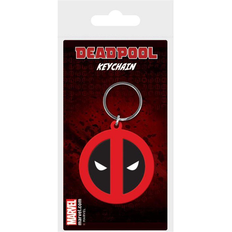 Marvel Comics Rubber Keychain Deadpool Symbol 6 cm