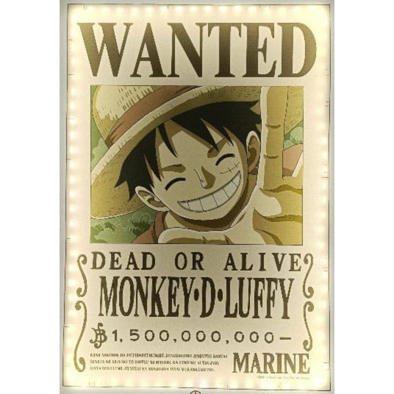 One Piece LED Wall Lamp Light Wanted Luffy 30 cm
