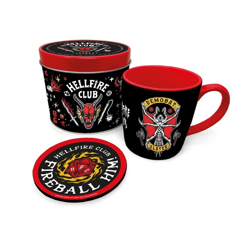 STRANGER THINGS - Hellfire Club - Box mtal, mug & sous verre