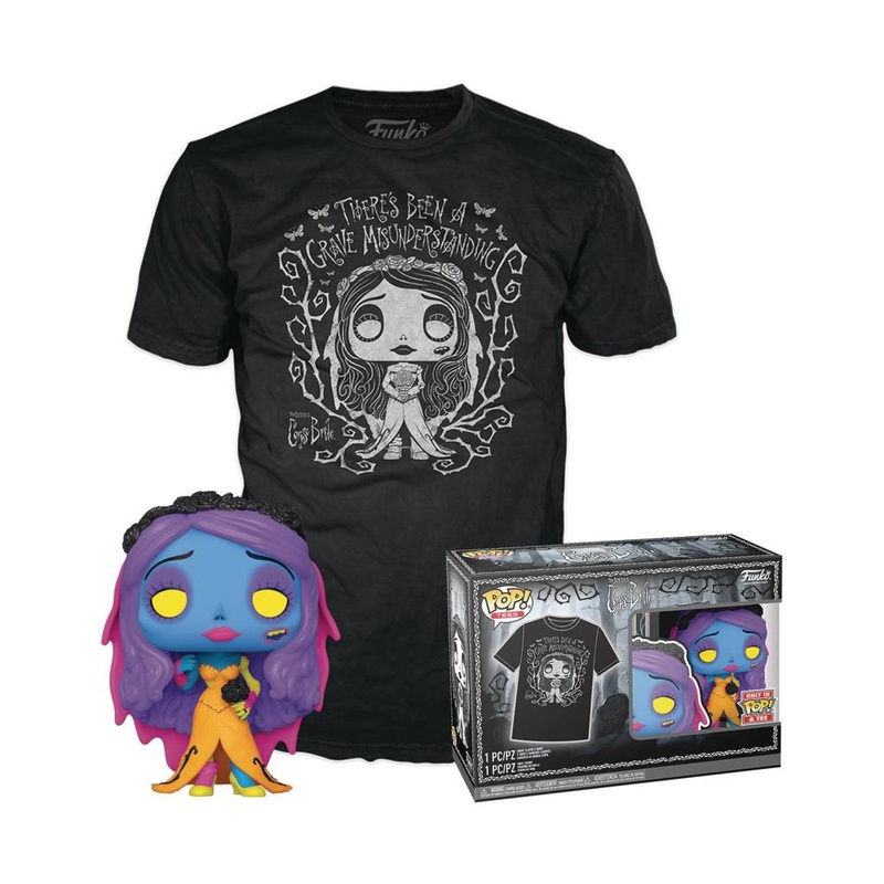 CORPSE BRIDE - Booble Head POP N 1370 - Emily (BLKLT) + Tee (XL)