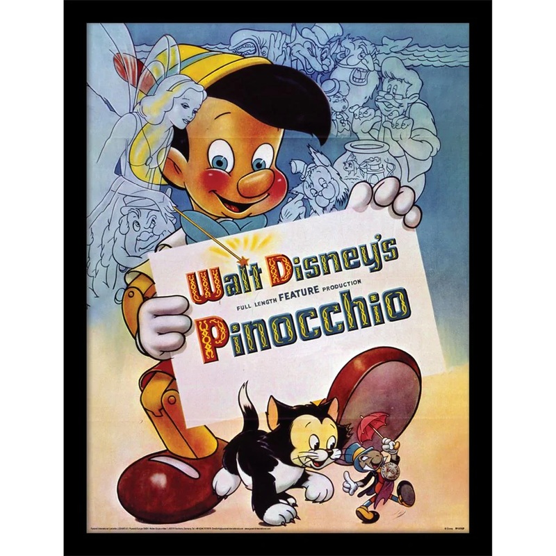 PINOCCHIO - Walt Disney Pinocchio - Impression encadre 30x40cm