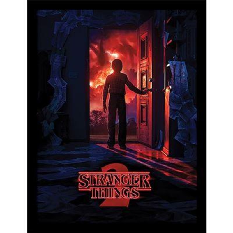 STRANGER THINGS - Porte d'entre - Impression encadre 30x40cm