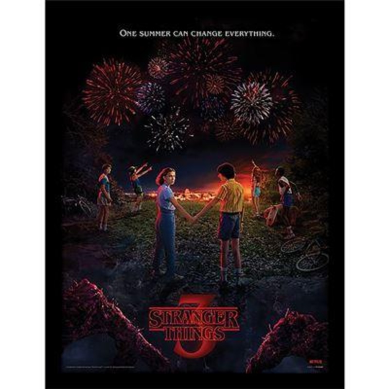 STRANGER THINGS - Un Et - Impression encadre 30x40cm