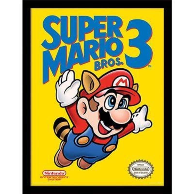 SUPER MARIO BROS. 3 - Couverture Nes - Impression encadre 30x40cm