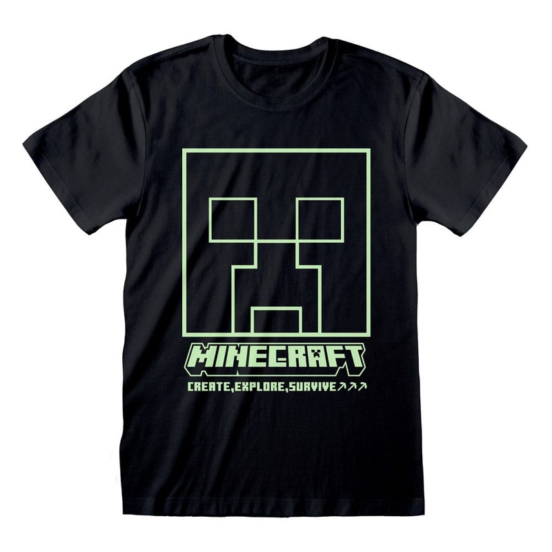 Minecraft T-Shirt Glow in the Dark Size L